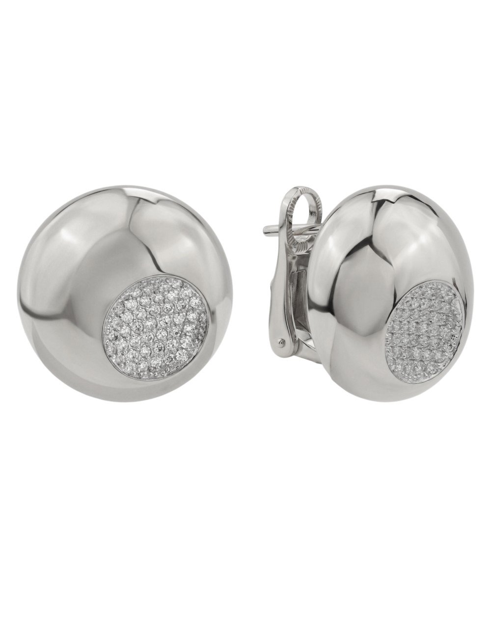 Серьги из белого золота c бриллиантами