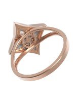 Кольцо из золота c бриллиантами и перламутром