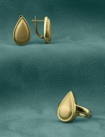 Серьги из лимонного золота