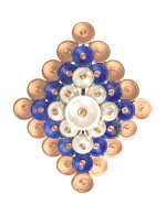 Подвеска из золота c лазуритом и перламутром