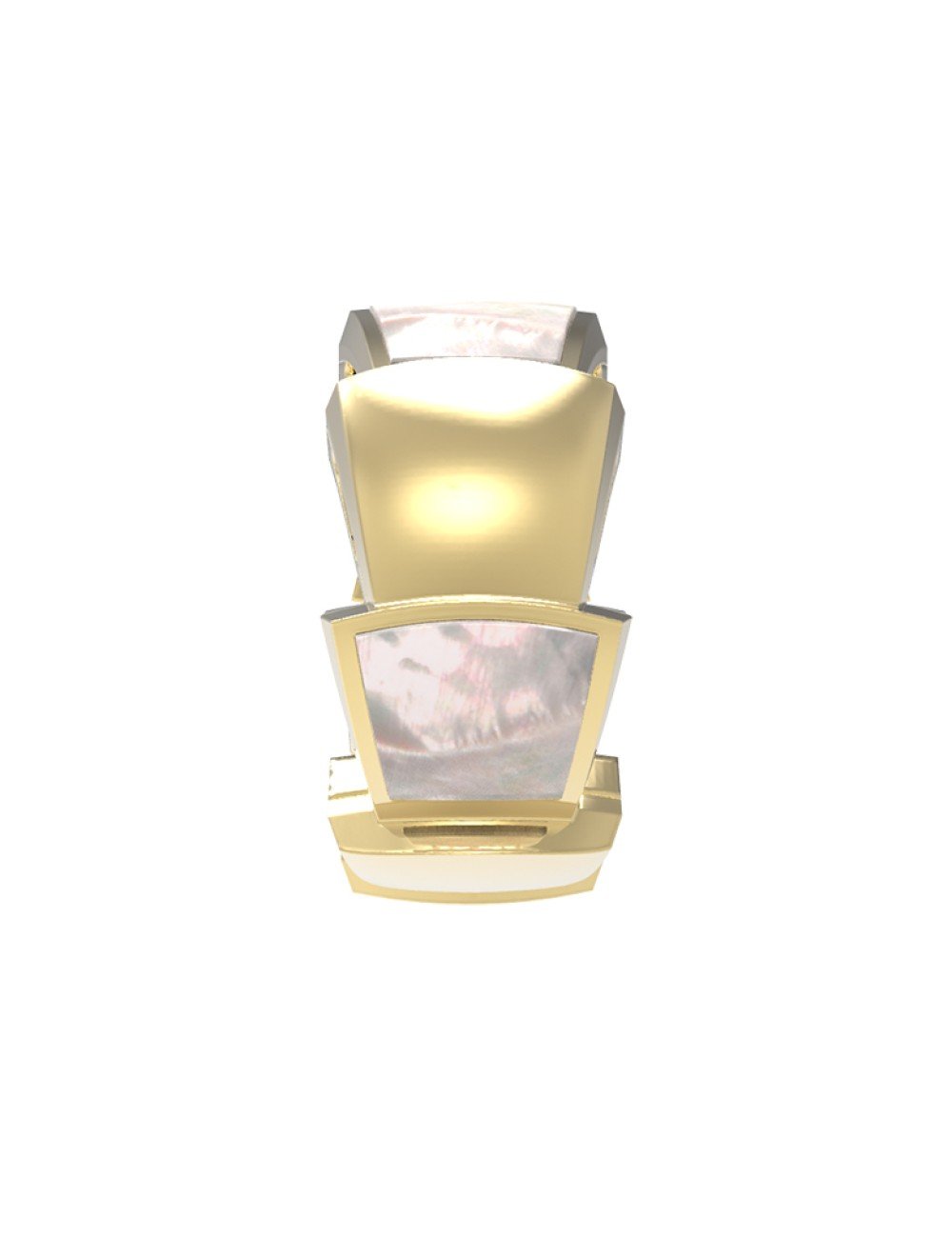 Подвеска из лимонного золота c перламутром