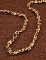 Цепь из золота c ониксом