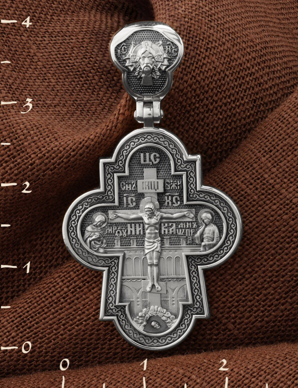 Крест из белого золота