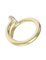 Кольцо из лимонного золота c бриллиантами