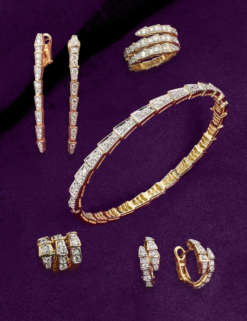 Серьги из золота c бриллиантами