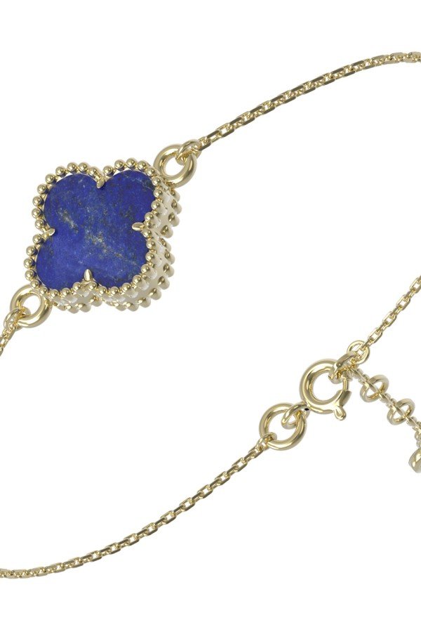 Браслет из лимонного золота c лазуритом