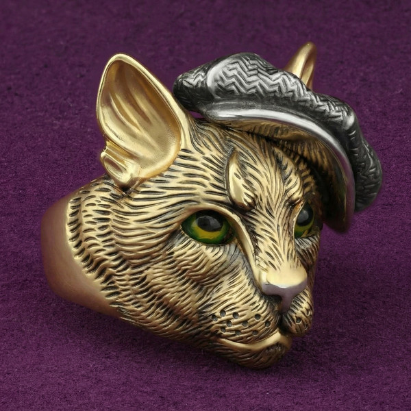 Кольцо из лимонного золота 585 пробы c эмалью