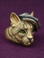 Кольцо из лимонного золота c эмалью