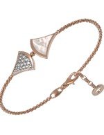 Браслет из золота c бриллиантами и перламутром