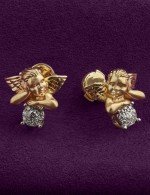 Серьги из золота c бриллиантами