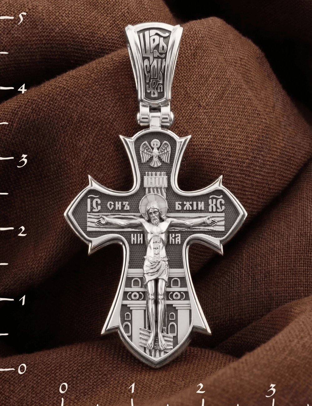 Крест из белого золота 585 пробы
