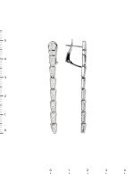 Серьги из белого золота c бриллиантами