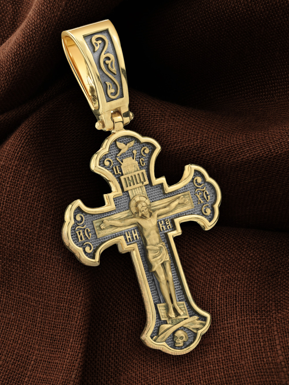 Крест из лимонного золота 585 пробы