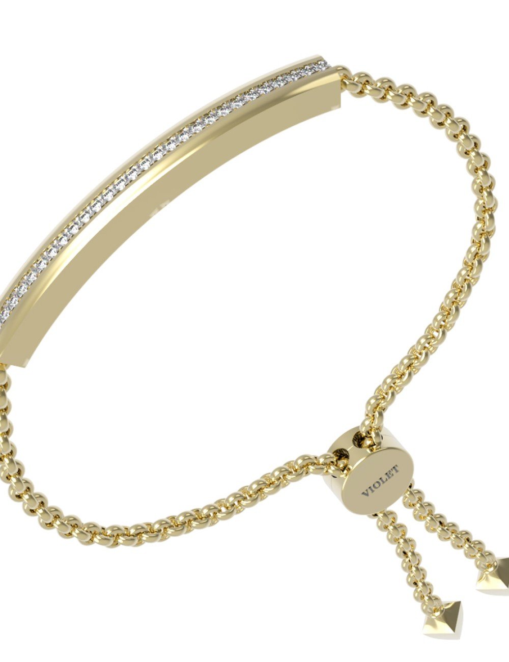 Браслет из лимонного золота c бриллиантами