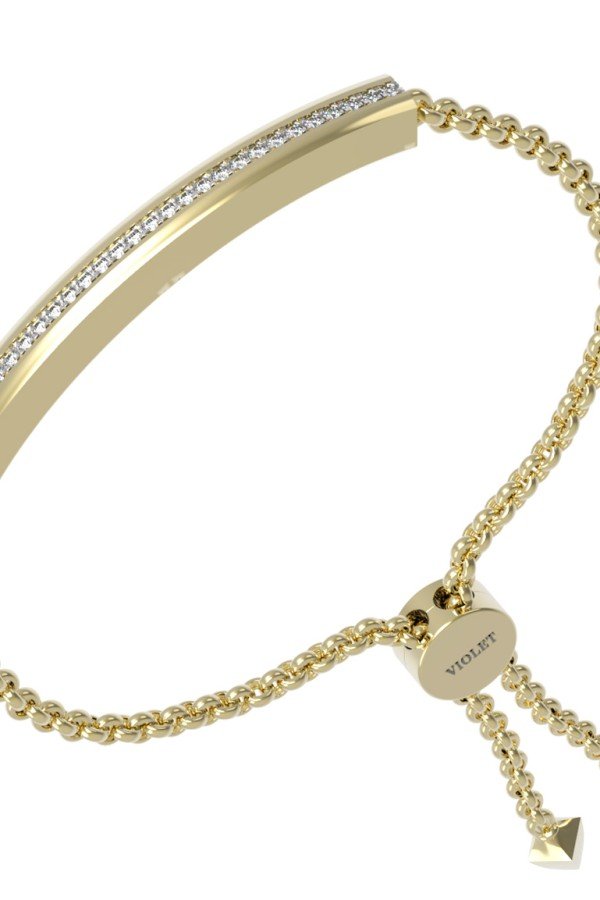 Браслет из лимонного золота c бриллиантами