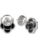 Серьги из белого золота c ониксом