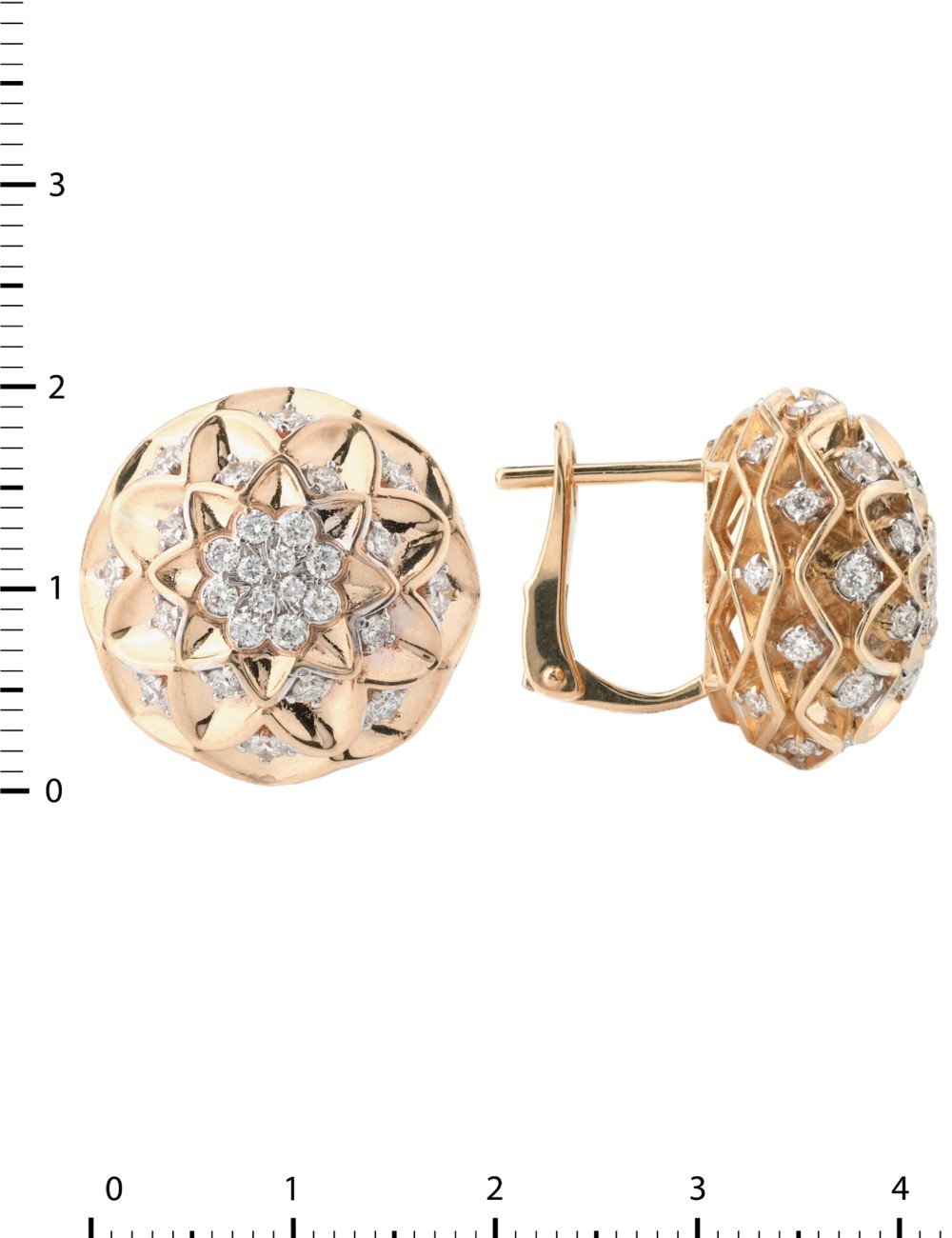 Серьги из золота c бриллиантами