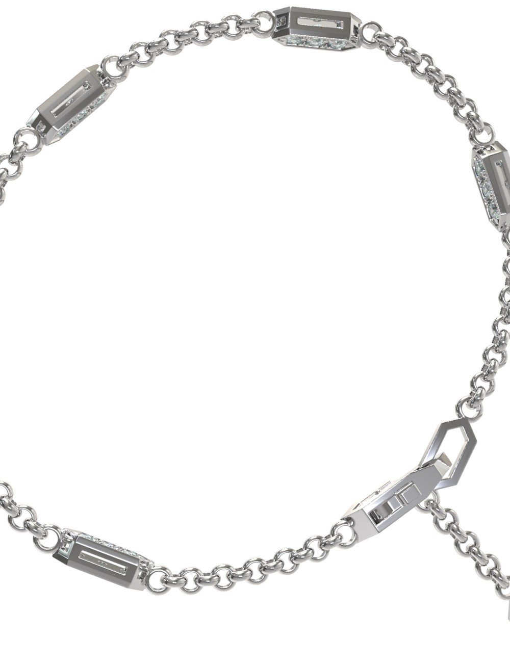 Браслет из белого золота c бриллиантами