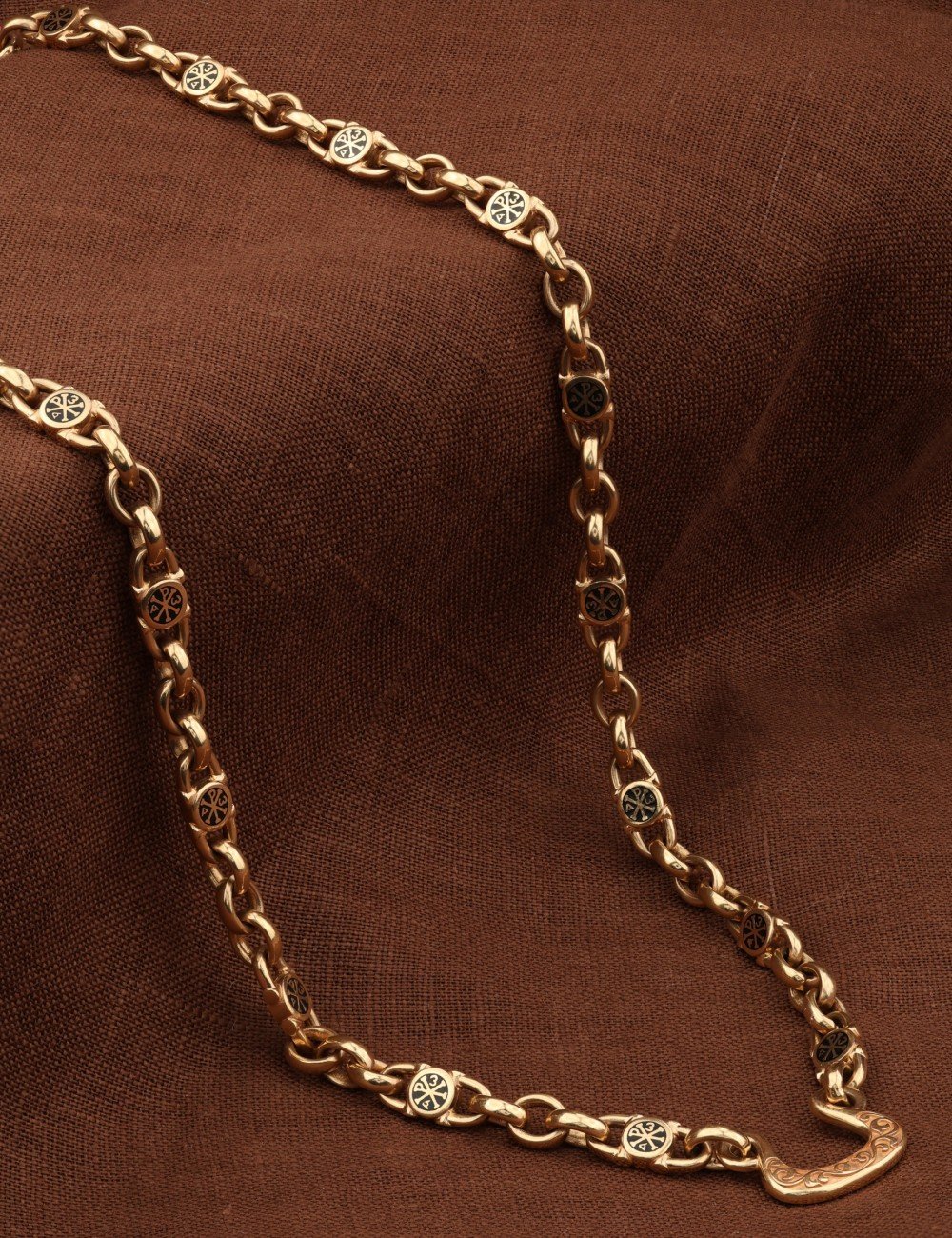 Цепь из золота c эмалью