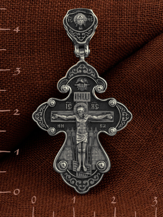 Крест из белого золота 585 пробы