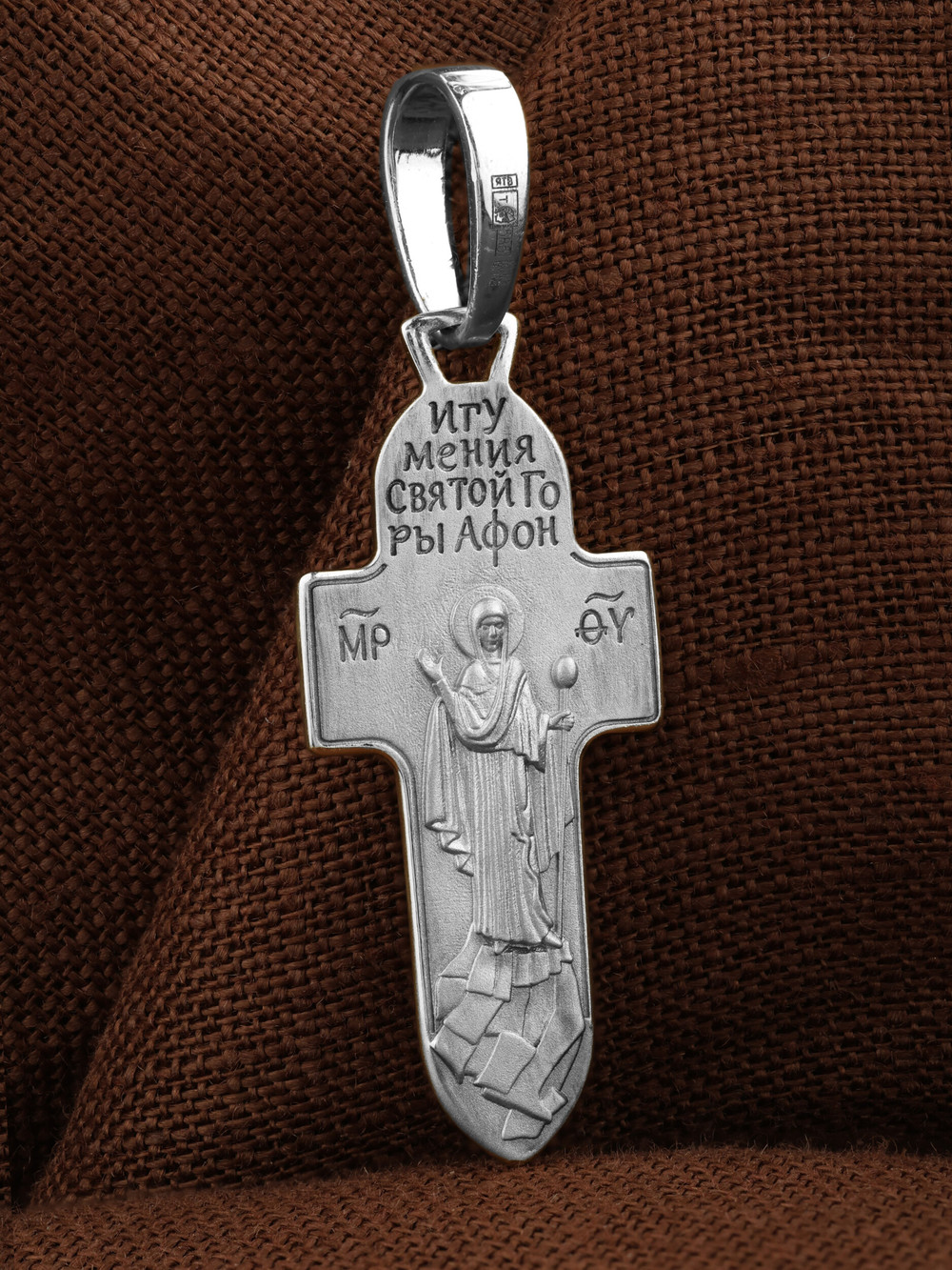 Крест из белого золота 585 пробы