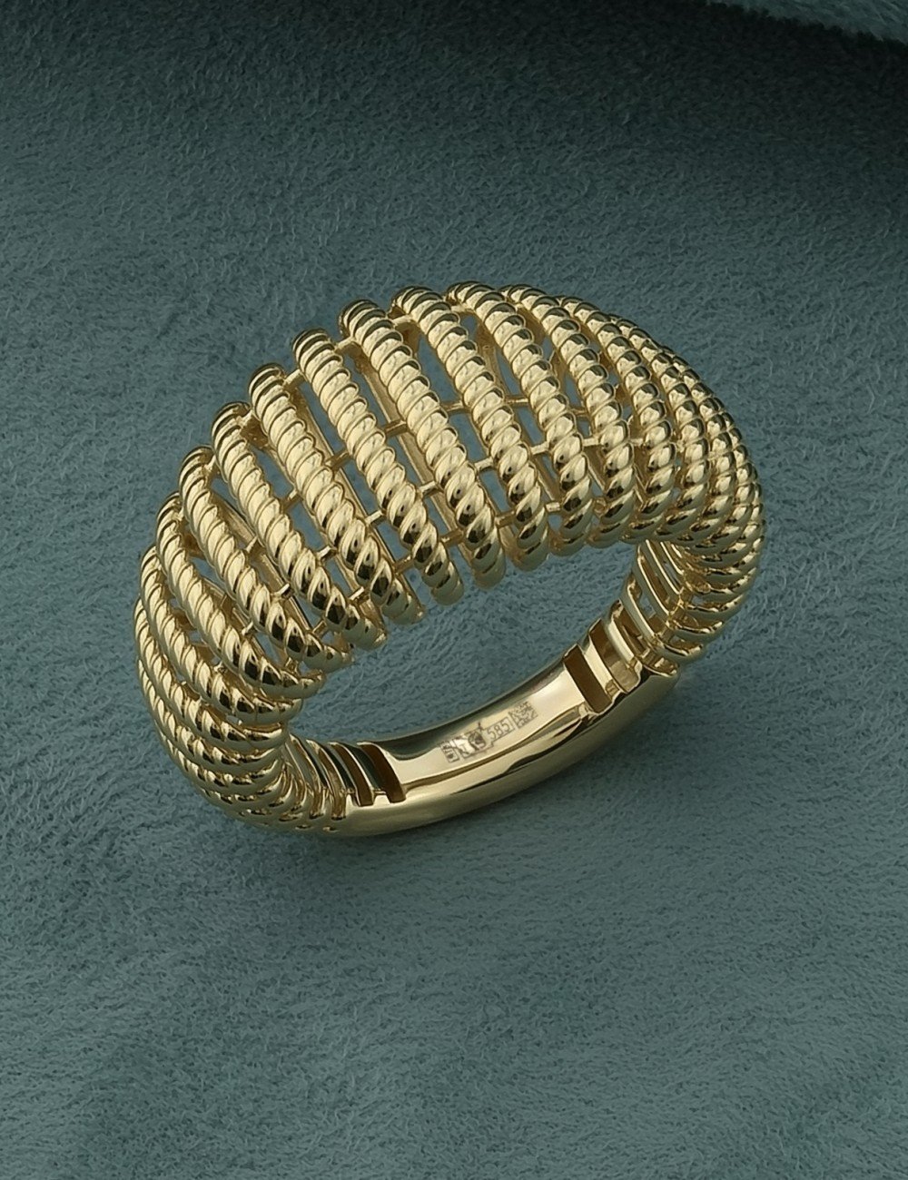 Кольцо из лимонного золота