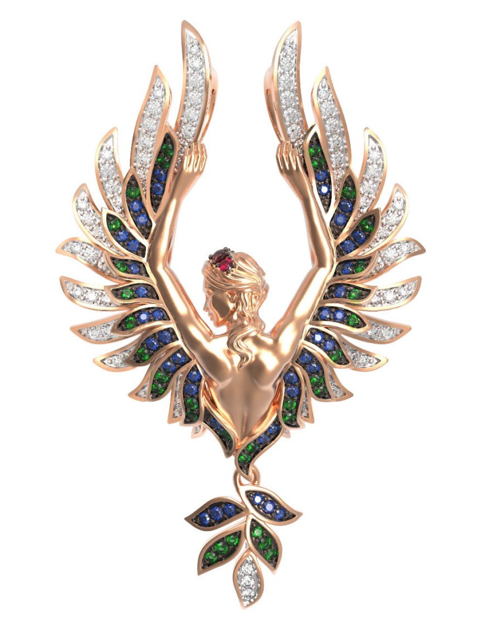 Подвеска из золота c фианитом