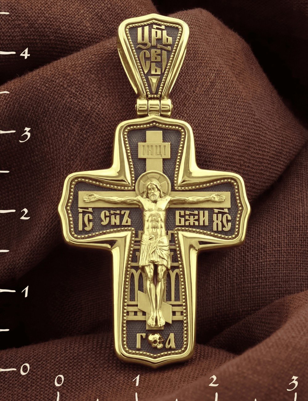Крест из лимонного золота