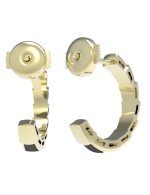 Серьги из лимонного золота c ониксом