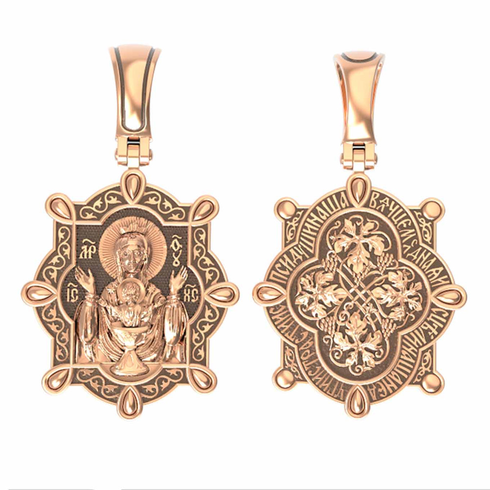 Нательная икона из красного золота 585 пробы