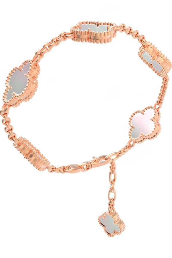 Браслет из золота c перламутром