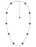 Колье из белого золота c лазуритом