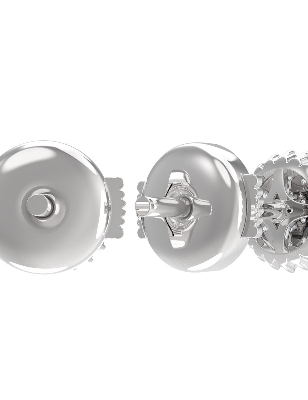 Серьги из белого золота c бриллиантами