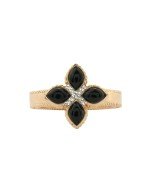 Кольцо из золота c бриллиантами и ониксом