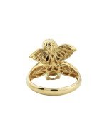 Кольцо из лимонного золота c бриллиантами