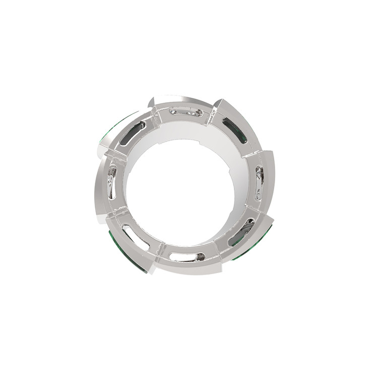 Подвеска из белого золота 585 пробы c бриллиантами и ониксом