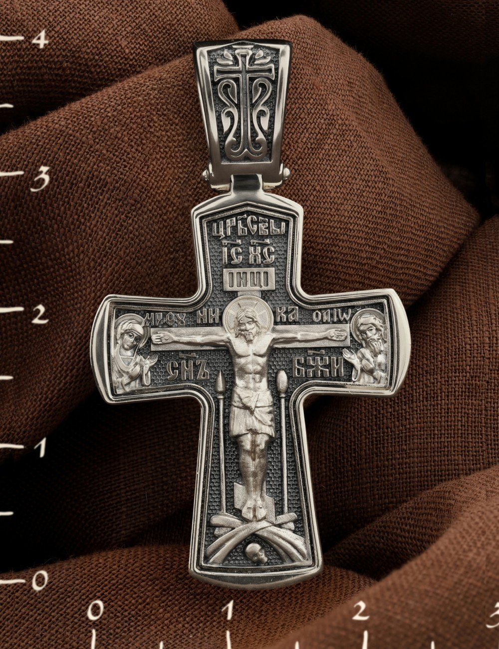 Крест из белого золота