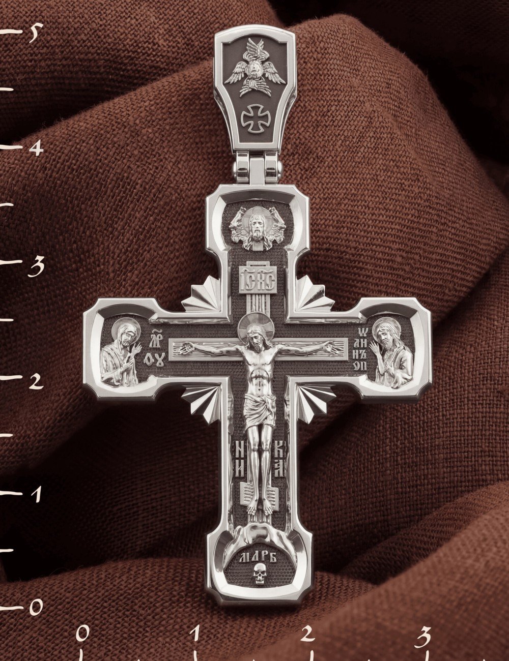 Крест из белого золота