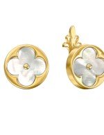 Серьги из лимонного золота c перламутром