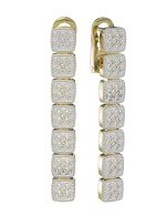 Серьги из лимонного золота c бриллиантами