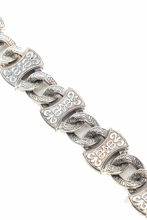 Браслет из серебра 925 пробы и золота 750 пробы c рубином