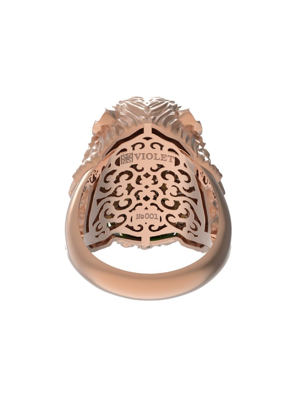 Кольцо из золота c эмалью