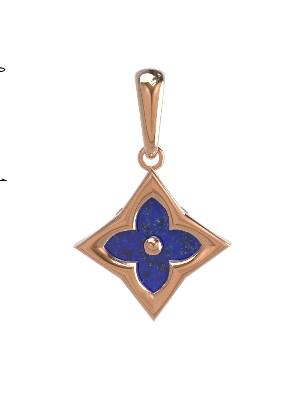 Подвеска из золота c лазуритом