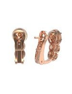 Серьги из золота c бриллиантами и изумрудом