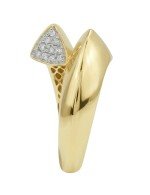 Кольцо из лимонного золота c бриллиантами