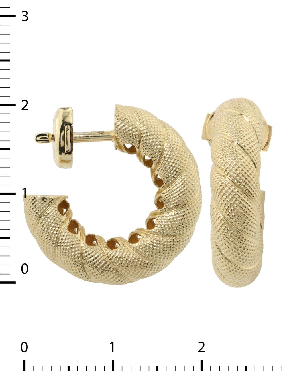 Серьги из лимонного золота