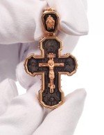 Крест из золота c эбеновым деревом