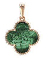 Подвеска из золота c малахитом