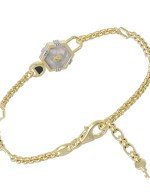 Браслет из лимонного золота c ониксом и перламутром