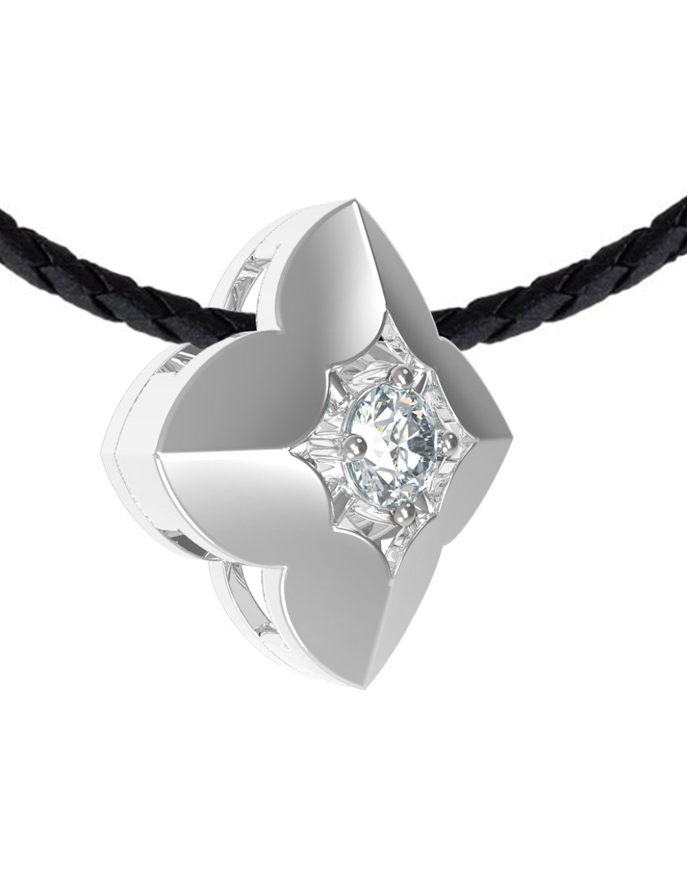 Подвеска из белого золота c бриллиантами